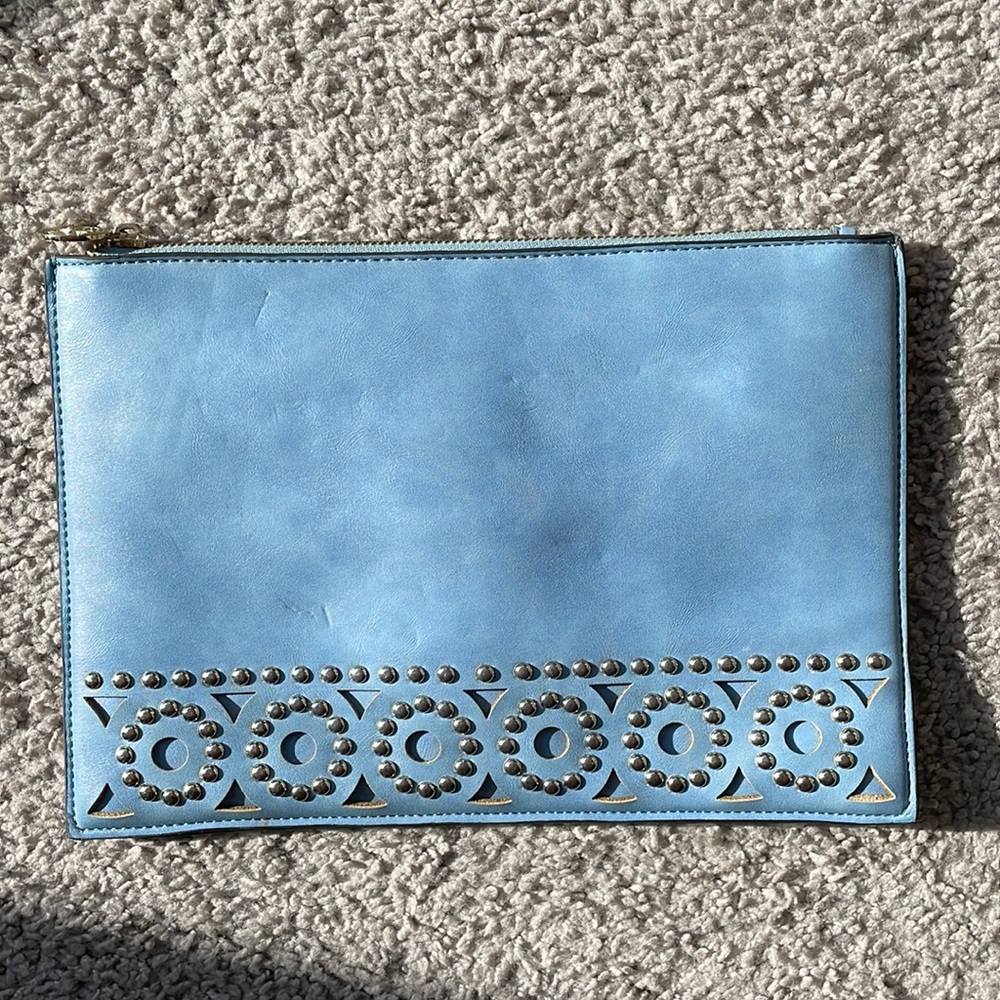 Christian Lacroix Baby Blue Handheld Clutch!